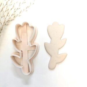 Single Stem Tulip Cookie Cutter for Clay and Fondant Polymer Clay Tulip Cutter for Handmade Flower Jewelry Baking Spring and Garden Themed Crafts Large Clay Cutter Tool for DIY Projects