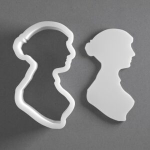 Jane Austen Cookie Cutter Pride and Prejudice Shape Baking Tool for Cookies Biscuits Fondant Dough Clay Jewelry Making Earring Craft Decorating Party Baking and Daily Home Use