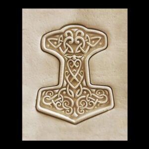 Black Mjolnir Thor Hammer Viking Symbol Cookie Cutter Norse Pagan Mythology Nordic God Hammer Shape Cookie Cookie Mold for Baking Crafts Kitchen Tools Historical Design