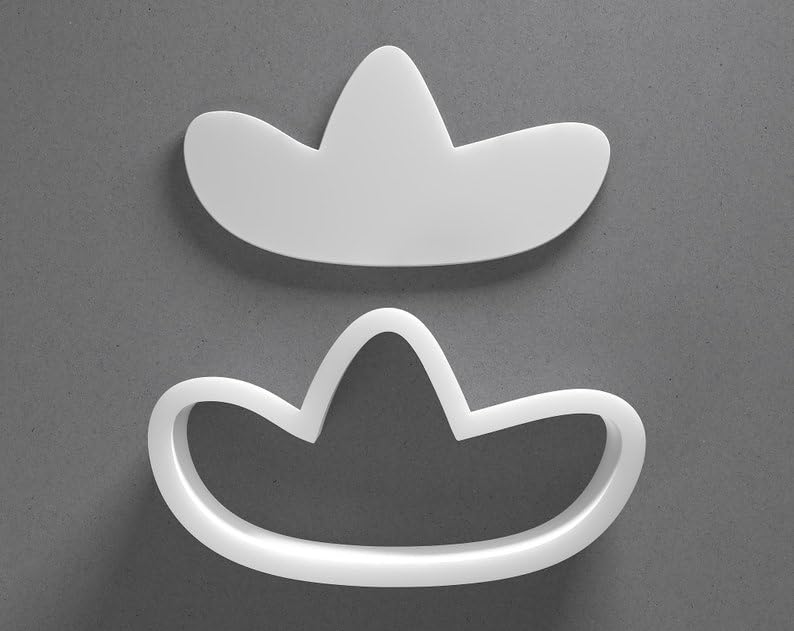 Black Sombrero Cookie Cutter Set Mini to Large Size Mexican Hat Shape Polymer Clay Jewelry Earring Cutter Tool for Handmade Accessories Baking Fondant Craft Mirrored Pair Design Holiday - Image 2