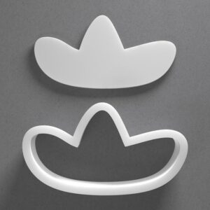 Black Sombrero Cookie Cutter Set Mini to Large Size Mexican Hat Shape Polymer Clay Jewelry Earring Cutter Tool for Handmade Accessories Baking Fondant Craft Mirrored Pair Design Holiday