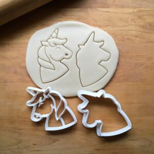 Set of 2 Cookie Unicorn Cookie Cutters for Baking Biscuits Cake Fondant Decorations Suitable Size Durable Molds Dishwasher Safe Made in India for Kids Parties, Birthdays, and Themed