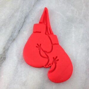Black Boxing Gloves Hanging Cookie Cutter Two-Piece Plastic Outline Stamp with Sharp Edges for Baking Sugar Cookies Fondant Pastries Biscuits Sports-Themed Cake Decorating Tool India