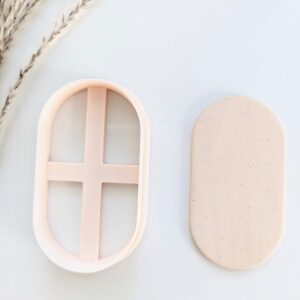 Pill Shaped Cookie Cutter for Baking and Crafts Large Oblong Oval Clay Cutter for Polymer Clay Fondant Dough Biscuit and Pastry DIY Tool for Cookies Jewelry Making and Decorative