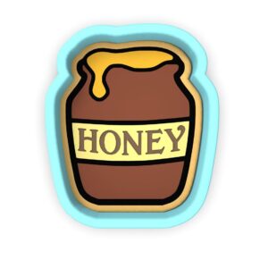 Black Honey Cookie Cutter Plastic Fondant Clay Cutter and Stamp for Baking, DIY Crafts, Sweet-Themed Party Treats, Cake Decoration, and Creative Honey-Shaped Projects
