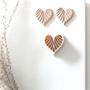 Heart with Curves Clay Earring Cutter for Polymer Clay Jewelry Making Unique Valentine Heart Shape Clay Cutter for Handmade Earrings DIY Craft Tools for Artists and Small Business