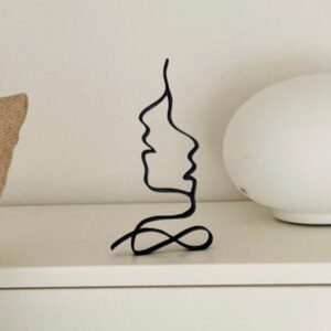 Together Forever: Minimalist Tabletop Statue Sculpture for Home Decor and Gifts