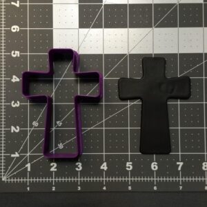 Black Cross 102 Cookie Cutter Cookie Religious Shape India Made Biscuit Cutter for Church Events Baptism Decor DIY Crafts Clay Fondant Baking Mold for Holiday and Daily Use