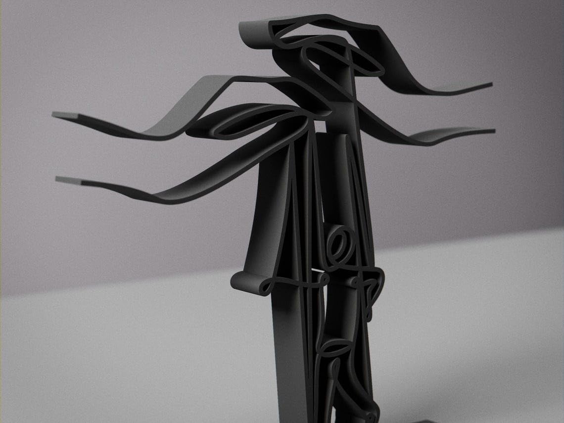 Custom Puppeteer Line Art Decor Figure Plastic Personalized Gift for Creative Enthusiast Minimal Display for Home Office Studio Shelf Desk Living Space India - Image 4