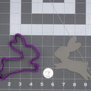 Bunny Body Cookie Cutter Silhouette Black Cookie India Easter Rabbit Shape for Baking, Fondant, Cake Decorations, Spring Party Themes, Baby Showers, Animal Crafts, and Holiday Treats