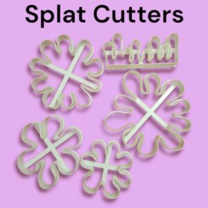 Splat Shaped Cookie Cutter Set for Baking Fondant Biscuits Clay Crafts Cake Decorating Messy Paint Splatter Design for Kids Activities Art Projects Playdough Fun and Creative Party
