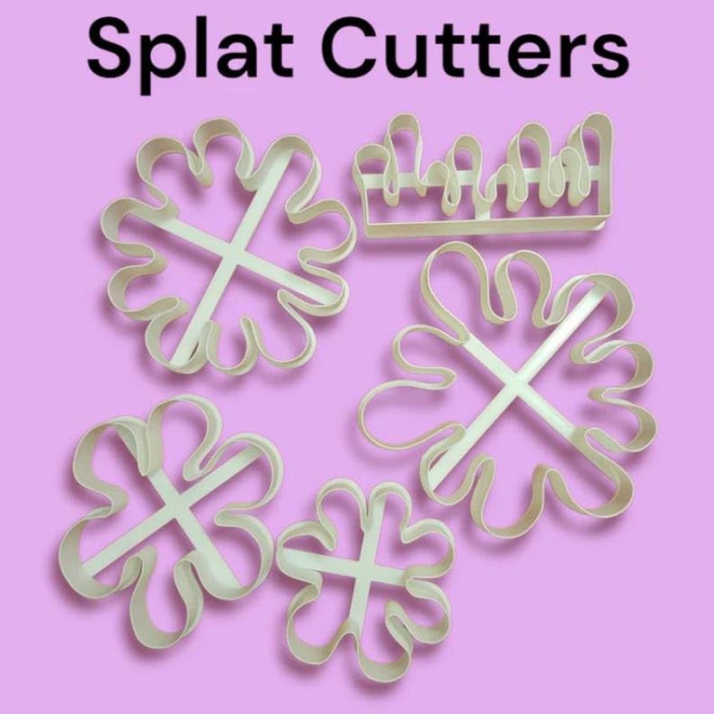 Splat Shaped Cookie Cutter Set for Baking Fondant Biscuits Clay Crafts Cake Decorating Messy Paint Splatter Design for Kids Activities Art Projects Playdough Fun and Creative Party