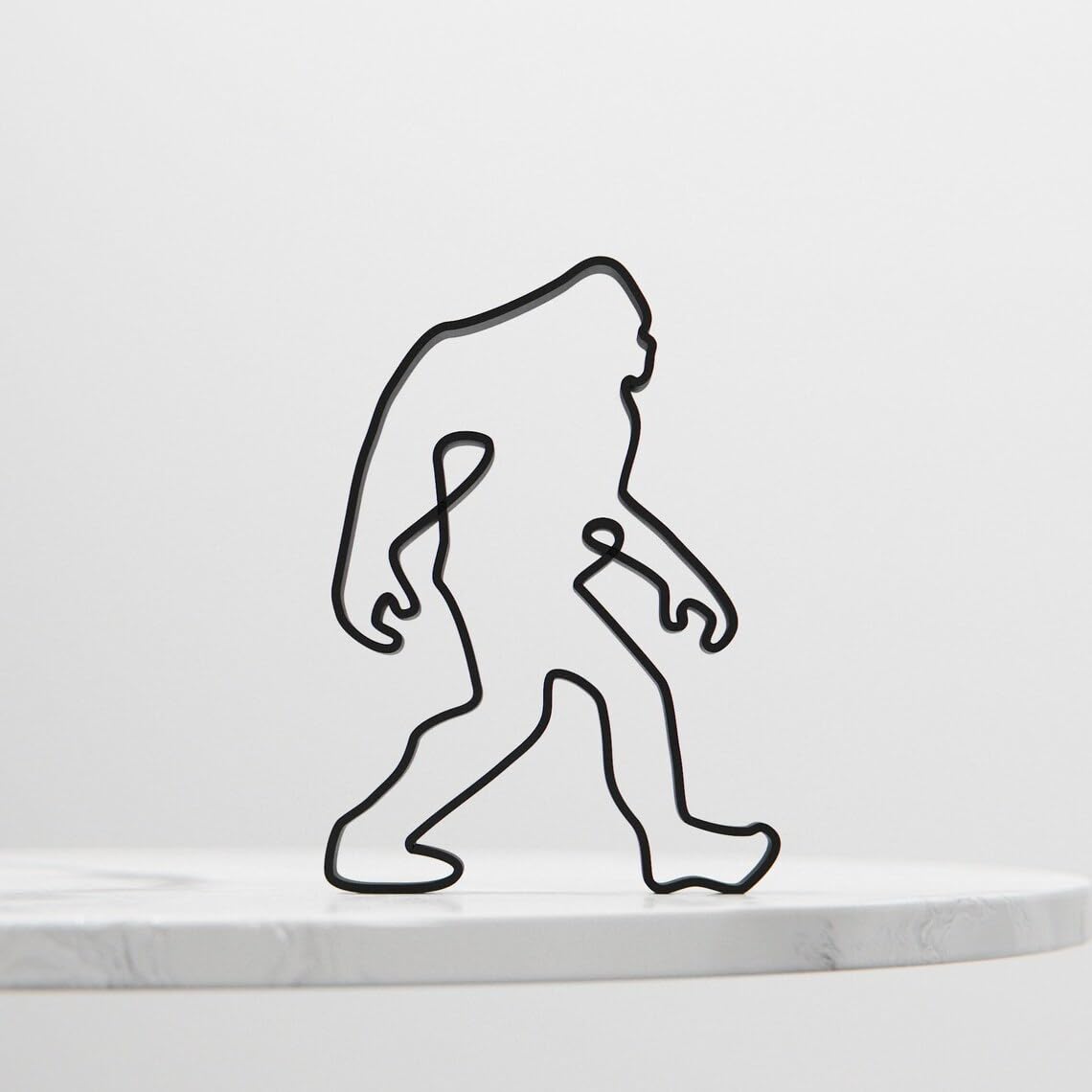 Bigfoot Personalized Line Art Figure Plastic Decorative Sculpture with Custom Name for Campers Nature Lovers Home Office Desk Shelf Table Display Minimal Adventure Decor India - Image 4