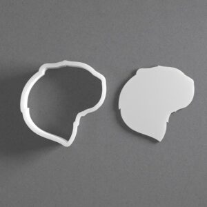 Black Groundhog Face Cookie Cutter Mini to Large Ground Hog Head Shape Polymer Clay Jewelry and Earring Cutter Tool Mirrored Pair Set for Handmade Craft Accessories