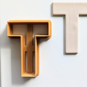 Alphabet Letter T Cookie Cutter for Biscuit Fondant Pastry Dough Letter T Polymer Clay Cutter for Personalized Baking Alphabet Shape Cutter for Custom DIY Clay Art and Craft Projects