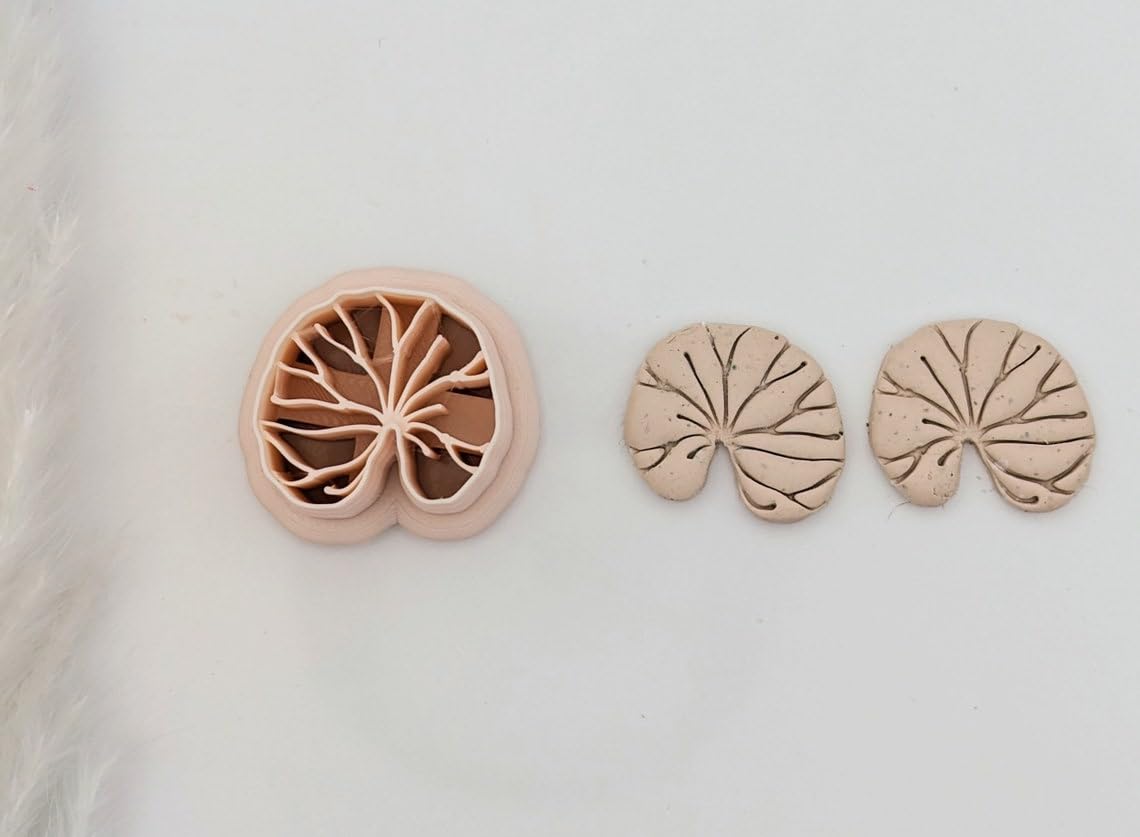 Lily Pad Imprint Cookie Clay Earring Cutter Leaf Shaped Nature Inspired Polymer Clay Cutter Jewelry Making Tool for Handmade Earrings and Accessories Craft Projects in India