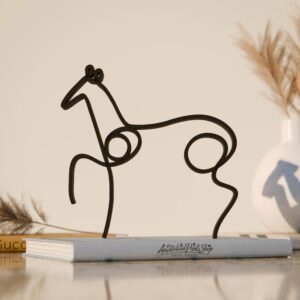 Picasso Horse Personalized Line Art Figure Plastic Decorative Abstract Sculpture with Custom Name for Home Office Desk Shelf Table Display Minimal Art Decor India