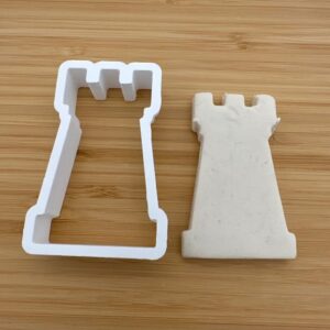 Castle Tower Shape Polymer Clay Cutter Cookie Fondant Biscuit Cutter Sharp Tapered Edge Tool for Earrings Jewelry Making Fairy Tale Theme Cupcake Decoration Baking Craft Projects