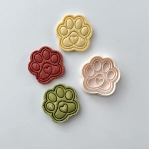 Black Dog Paw Cookie Cutter cookie Animal Paw Print Biscuit Fondant Stamp Mold for Pet Theme Baking Decorated Cookies Clay Craft DIY Party Treats