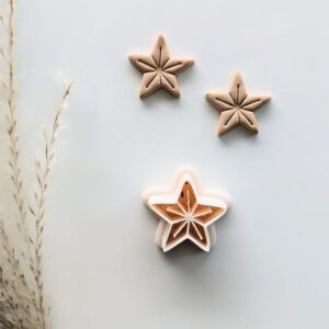 Shining Star Imprint Earring Cutter for Polymer Clay Jewelry Star Shape Clay Cutter for Handmade Earrings DIY Jewelry Making Tools Celestial Themed Clay Accessories Craft Supplies
