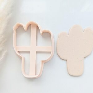 Cactus Cookie Cutter for Biscuit Fondant Pastry Dough Succulent Plant Clay Cutter for Polymer Clay Crafts Large Cactus Shape Cutter for Baking Projects and DIY Western Desert Theme Art
