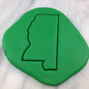 Black Mississippi Cookie Cutter State Map Outline Fondant Biscuit Pastry Cutter Stencil with Sharp Edges for Educational and Party Treats in India