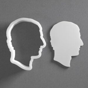 Black Young King Charles III Cookie Cutter Mini to Large Royal Prince Portrait Shape for Polymer Clay Jewelry Earring Making Mirrored Pair Set cookie Craft Tool India