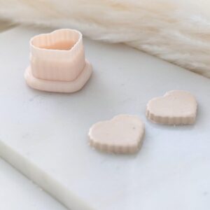 Scalloped Heart Clay Earring Cutter for Polymer Clay Jewelry Making Cookie Valentine Heart Shape Clay Cutter for Earrings Crafts DIY Handmade Accessories and Small Business Use