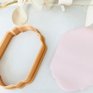 Victorian Oval Cookie Cutter for Elegant Polymer Clay and Fondant Designs, Large Cookie Cutter for Cookies, Clay Crafts, Signature Biscuits, Vintage Baking and DIY Art Projects