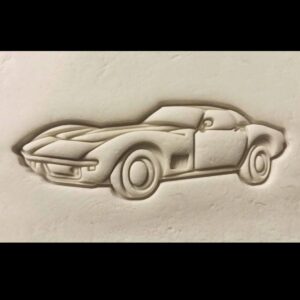 Corvette C3 Black Cookie Cookie Cutter for Car Theme Baking Sports Car Shape Cookie Mold for Auto Enthusiasts Kids Activities Birthday Parties Kitchen Tool for Cookies Fondant