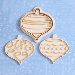 Pointed Christmas ornaments cookie cutter set for festive holiday themed cookies fondant pastries baking perfect for Christmas treats kids crafts school art projects cake decorating
