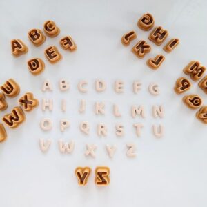 Alphabet Clay Letter Cutters for Polymer Clay Jewelry Making Full Set of Clay Earring Cutters for Custom Initial Designs DIY Personalized Accessories and Handmade Craft Projects