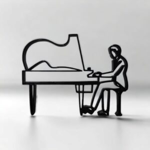 Male Pianist Art | Elegant Home & Office Decor | Perfect Gift for Pianists