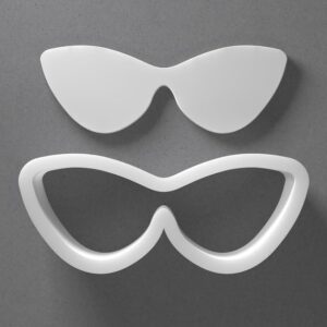 Black Cat Eye Sunglasses Cookie Cutter Cat Eye Shape cookie Baking Tool for Cookies Biscuits Fondant Dough Clay Jewelry Making Earring Craft Decorating Party Baking Use