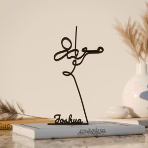 Personalized Violinist Minimal Line Art Decor Figure Plastic Custom Name Music Sculpture for Desk Shelf Living Room Modern Interior Display India