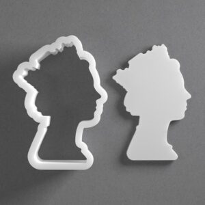 Queen Elizabeth II Cookie Cutter Royal Family Shape cookie Baking Tool for Cookies Biscuits Fondant Dough Clay Jewelry Making Earring Craft Decorating Party Baking and Daily Home Use