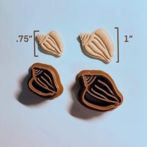 Shell 1 Polymer Clay Earring Cutter India Cookie Hand Clay Cutter Mold Tool for Jewelry Making Biscuit Fondant Cutter DIY Crafts Beach and Ocean Inspired Accessories