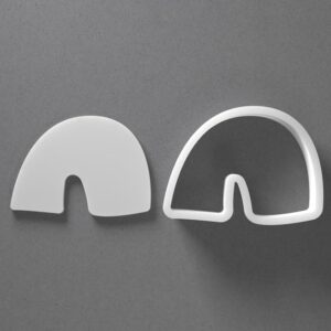 Black Whimsical Irregular Arch Cookie Cutter Mini to Large Curved Arc Shape for Polymer Clay Jewelry Earring Making Mirrored Pair Set cookie Craft Tool India