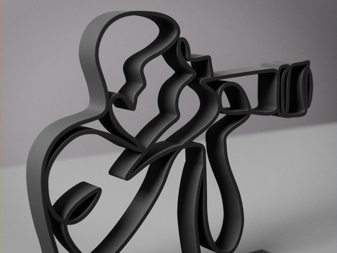 Photographer Line Art Decor Figure Plastic Camera Action Inspired Art Display Statue for Desk Shelf Home Office Interior Styling Creative Theme India - Image 3