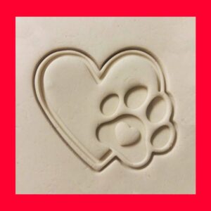 Black Heart Paw Dog Cookie Cutter Cookie India Pet Biscuit Cutter for Dog Treat Baking Animal Lover Snacks Puppy Party Desserts Canine Theme Gift Cookies and Homemade Pet Treat