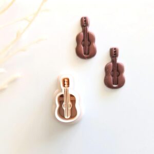 Acoustic Guitar Clay Earring Cutter for Polymer Clay Jewelry Making Cookie Musical Instrument Earring Cutter for Music Lovers Handmade Clay Accessories and DIY Jewelry Craft Tool