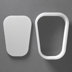 Black Rounded Tall Trapezium Cookie Cutter Mini to Large Polymer Clay Jewelry Earring Cutter Tool Mirrored Pair Set for Handmade Accessories Craft Making Daily Jewelry Projects