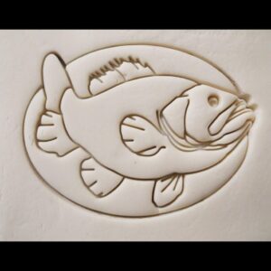 Bass Fish Hunting Black Cookie Cookie Cutter for Fishing Theme Baking Outdoor Sports Cookie Mold for Anglers Birthday Parties Lakehouse Snacks Fondant Crafts and Nature Celebration