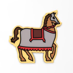 Black Horse Cookie Cutter Stamp Stencil Debosser with Sharp Edges Durable Plastic Baking Mold for Cookies Fondant Biscuits Sandwiches Pancakes Crafts Farm Cowboy Western Birthday Party