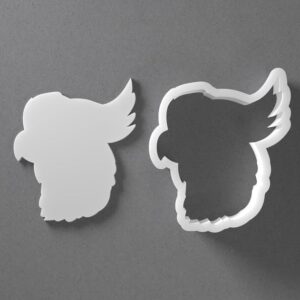 Black cookie Cockatoo Head Face Cookie Cutter Mini To Large Parrot Bird Stud Shape Polymer Clay Jewelry And Earring Cutter Tool Mirrored Pair Set For Crafting Baking DIY Projects