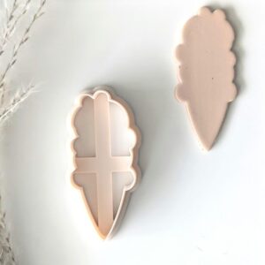Ice Cream Cone with Heart Cookie Cutter for Summer Baking and Clay Crafts Clay Ice Cream Cone Cutter for Cookies Cupcakes Fondant Polymer Clay Earring Making and DIY Projects