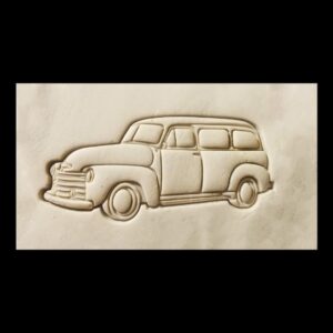 1951 Chevy Suburban Black Cookie Cookie Cutter Vintage Classic Car Baking Tool for Retro-Themed Cookies Unique Automobile Design Perfect for Car Enthusiasts and Collectors