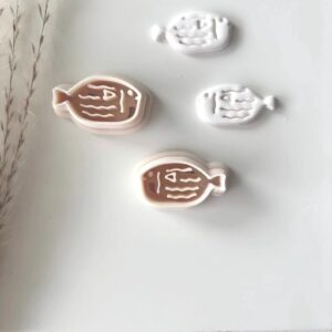 Striped Blowfish Earring Imprint Cutter for Polymer Clay Jewelry Making Trendy Fish Design Clay Earring Cutter Tool for DIY Accessories Crafting with Detailed Shape and Clean Finish