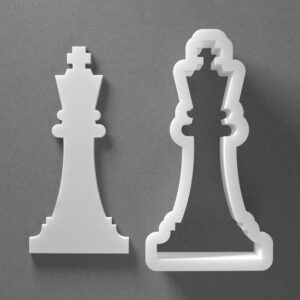Black King Chess Piece Cookie Cutter From Mini To Large Shape Polymer Clay Jewelry Earring Cutter Tool Mirrored Pair Set cookie Baking Fondant Biscuit Craft Modeling Art