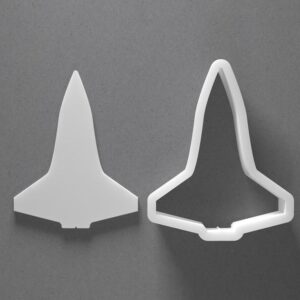 Black Space Shuttle Cookie Cutter Mini to Large Rocket Spaceship Shape for Polymer Clay Jewelry Earring Making Mirrored Pair Set cookie Craft Tool Made in India
